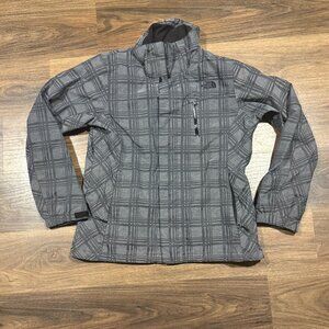 The North Face Atlas Triclimate Jacket Womens L Gray Plaid HyVent 3 in 1